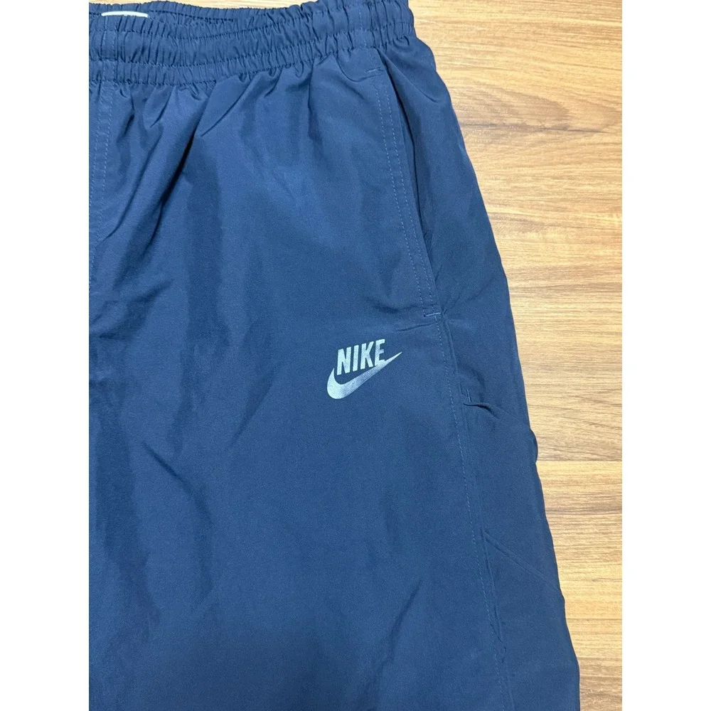 VTG Y2K Nike Sportswear Men Navy Blue Mesh Lined Baggy Track Pants Sz Large
